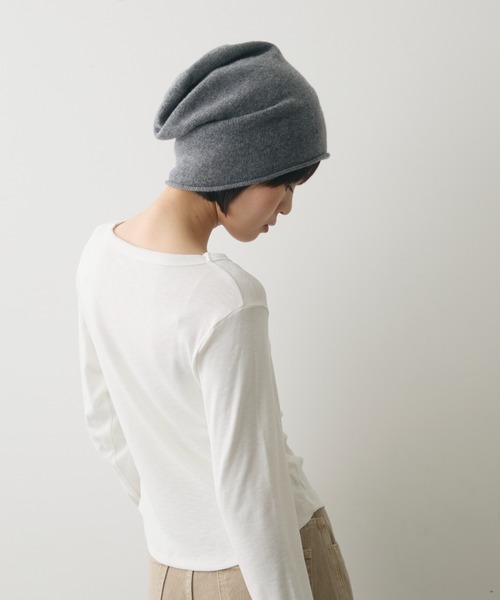 full/fill.(フルフィル)の「basic rib T / ベーシックリブT(Tシャツ/カットソー・レディース・ホワイト/ネイビー/ダークグレー・FREE)」の9枚目の写真