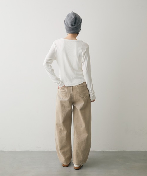 full/fill.(フルフィル)の「basic rib T / ベーシックリブT(Tシャツ/カットソー・レディース・ホワイト/ネイビー/ダークグレー・FREE)」の13枚目の写真