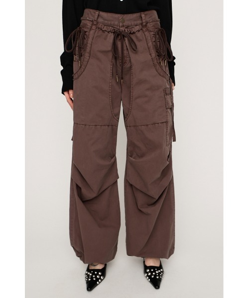 SLY（スライ）の「TUCK WIDE WOVEN PT タックワイドウーヴンパンツ 春服（スラックス・レディース・ライトブラック/ライトブラウン・1/2）」の16枚目の写真