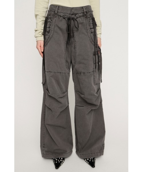 SLY（スライ）の「TUCK WIDE WOVEN PT タックワイドウーヴンパンツ 春服（スラックス・レディース・ライトブラック/ライトブラウン・1/2）」の6枚目の写真