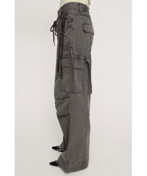 SLY（スライ）の「TUCK WIDE WOVEN PT タックワイドウーヴンパンツ 春服（スラックス・レディース・ライトブラック/ライトブラウン・1/2）」の7枚目の写真