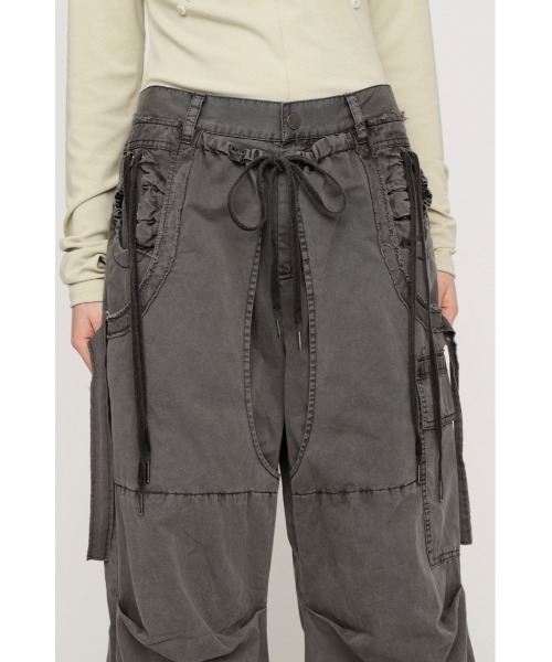 SLY（スライ）の「TUCK WIDE WOVEN PT タックワイドウーヴンパンツ 春服（スラックス・レディース・ライトブラック/ライトブラウン・1/2）」の9枚目の写真