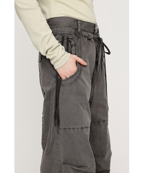 SLY（スライ）の「TUCK WIDE WOVEN PT タックワイドウーヴンパンツ 春服（スラックス・レディース・ライトブラック/ライトブラウン・1/2）」の11枚目の写真