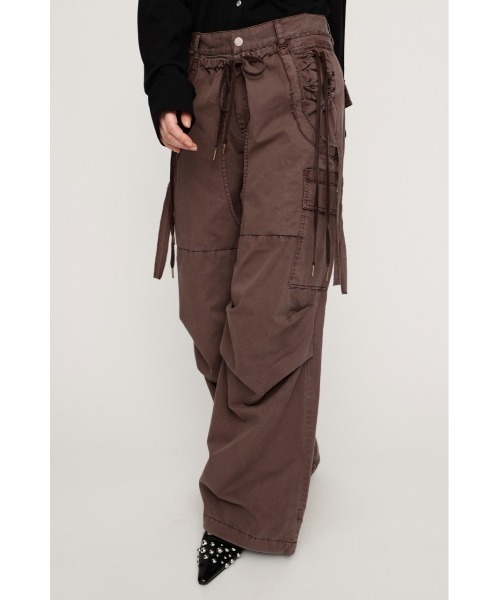 SLY（スライ）の「TUCK WIDE WOVEN PT タックワイドウーヴンパンツ 春服（スラックス・レディース・ライトブラック/ライトブラウン・1/2）」の14枚目の写真