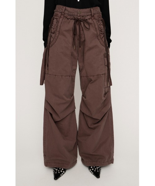 SLY（スライ）の「TUCK WIDE WOVEN PT タックワイドウーヴンパンツ 春服（スラックス・レディース・ライトブラック/ライトブラウン・1/2）」の15枚目の写真