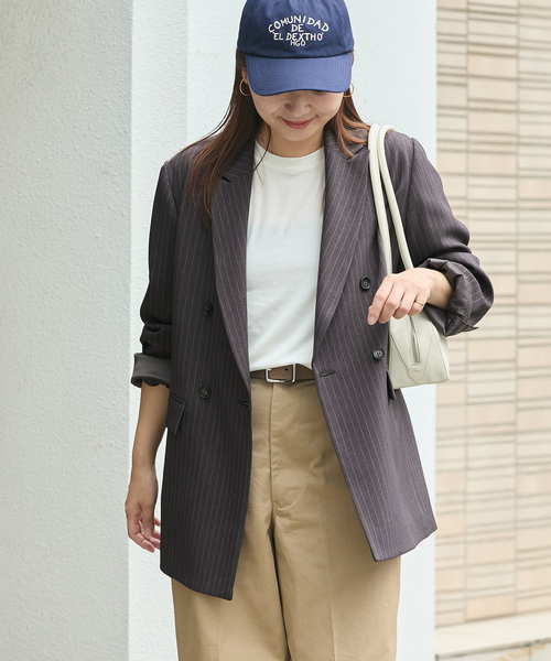 JOURNAL STANDARD（ジャーナルスタンダード）の「《追加2》ライクストレッチジャケット（テーラードジャケット・レディース・グレー/ベージュ/ブラック/チャコールグレー・38/36）」の3枚目の写真