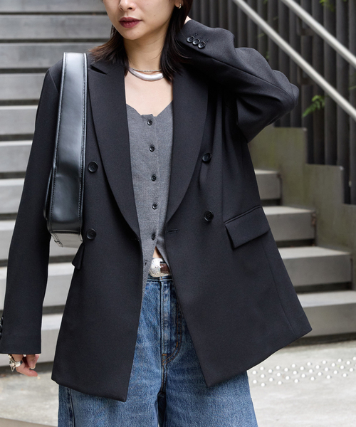 JOURNAL STANDARD（ジャーナルスタンダード）の「《追加2》ライクストレッチジャケット（テーラードジャケット・レディース・グレー/ベージュ/ブラック/チャコールグレー・38/36）」の13枚目の写真