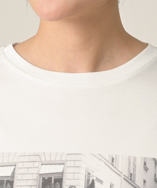 UNTITLED(アンタイトル)の「【コットン100/洗える】フォトロングTシャツ(Tシャツ/カットソー・レディース・ホワイト系3/ホワイト系8・50/48/44/04/02/00)」の15枚目の写真