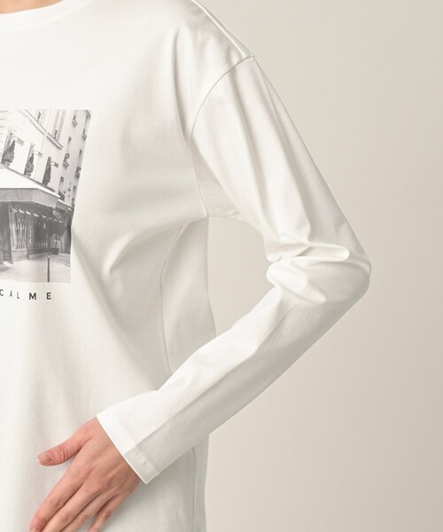 UNTITLED(アンタイトル)の「【コットン100/洗える】フォトロングTシャツ(Tシャツ/カットソー・レディース・ホワイト系3/ホワイト系8・50/48/44/04/02/00)」の16枚目の写真