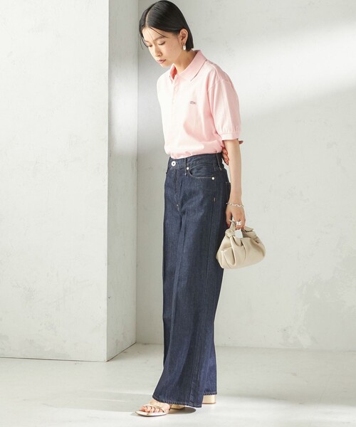 upperhights(アッパーハイツ)の「【SHIPS別注】upper hights: THE SISTER MIDRISE(デニムパンツ・レディース・ネイビー/ベージュ系・LARGE/MEDIUM/SMALL)」の4枚目の写真