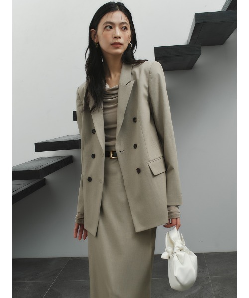 anuans（アニュアンス）の「アセテートギャザードレープカットトップス（Tシャツ/カットソー・レディース・ホワイト/ベージュ/ブラック・FREE）」の12枚目の写真