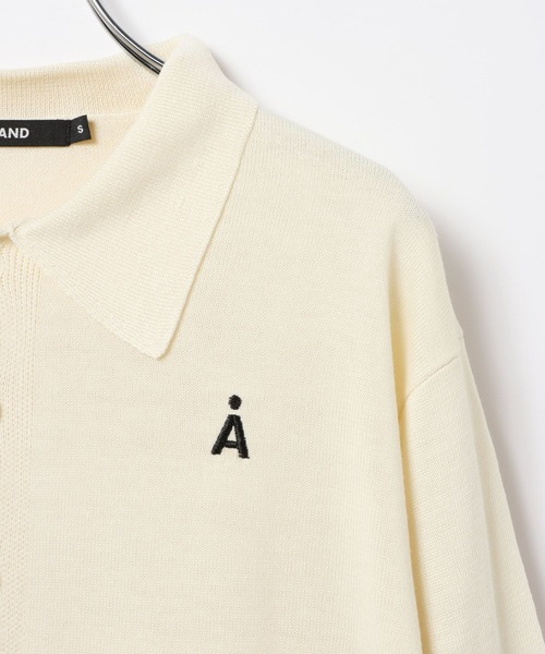 ALAND（エーランド）の「【UNISEX】ALAND／12Ｇポロカラーカーディガン（ニット/セーター・レディース・アイボリー/グレー・SMALL/LARGE）」の22枚目の写真