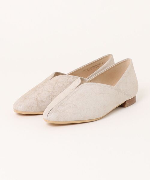 ing（イング）の「Vカットフラットシューズ（バレエシューズ・レディース・ゴールド/ブラック/ホワイト×シルバー・24cm/23.5cm/23cm/22.5cm/24.5cm）」の2枚目の写真