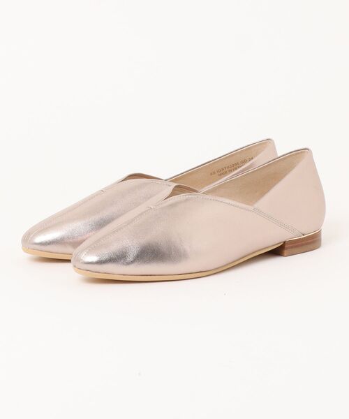 ing（イング）の「Vカットフラットシューズ（バレエシューズ・レディース・ゴールド/ブラック/ホワイト×シルバー・24cm/23.5cm/23cm/22.5cm/24.5cm）」の3枚目の写真