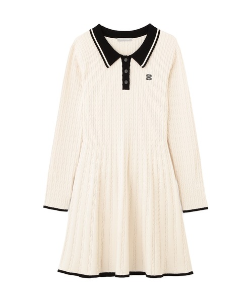 JILL by JILL STUART（ジルバイジルスチュアート）の「ポロ襟ケーブルミニワンピース（ワンピース・レディース・ピンク/ホワイト/ネイビー・FREE）」の11枚目の写真
