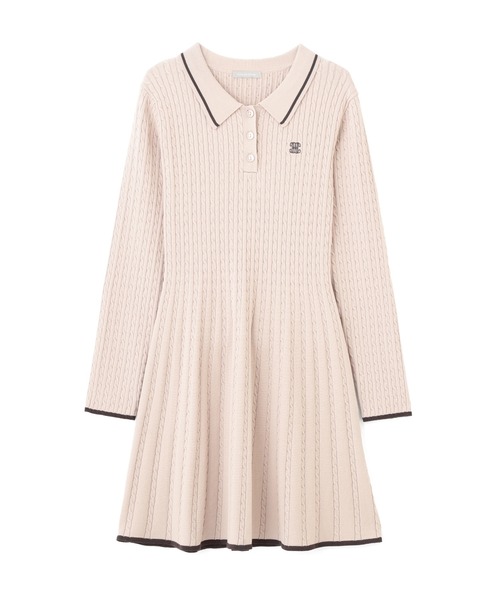 JILL by JILL STUART（ジルバイジルスチュアート）の「ポロ襟ケーブルミニワンピース（ワンピース・レディース・ピンク/ホワイト/ネイビー・FREE）」の13枚目の写真