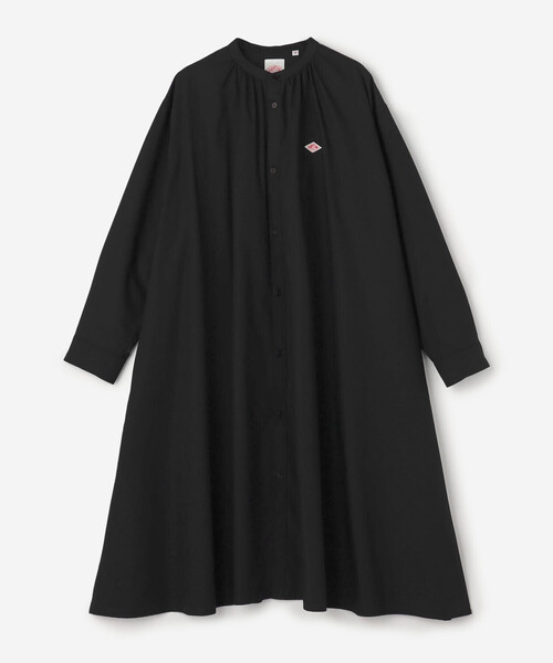 DANTON(ダントン)の「DANTON | ブロード ギャザーシャツワンピース WOMEN(ワンピース・レディース・オリーブ/ネイビー・36)」の3枚目の写真