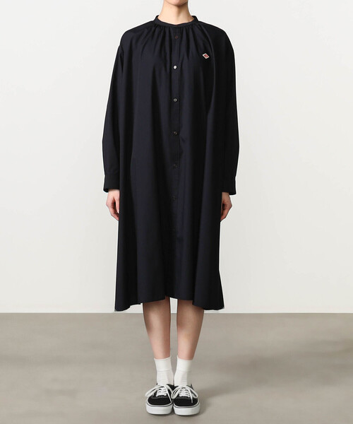 DANTON(ダントン)の「DANTON | ブロード ギャザーシャツワンピース WOMEN(ワンピース・レディース・オリーブ/ネイビー・36)」の10枚目の写真