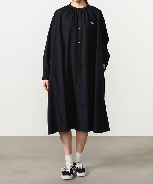 DANTON | ブロード ギャザーシャツワンピース WOMEN（ワンピース