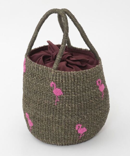 Tiara（ティアラ）の「【BAGMATI/バグマティ】フラミンゴかごバッグ（BBK26-SS12）（かごバッグ・レディース・ブラウン/ブラック・FREE）」の3枚目の写真