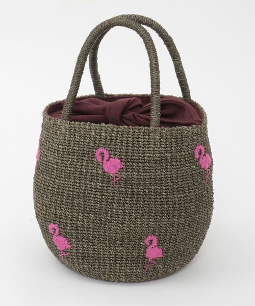 Tiara（ティアラ）の「【BAGMATI/バグマティ】フラミンゴかごバッグ（BBK26-SS12）（かごバッグ・レディース・ブラウン/ブラック・FREE）」の4枚目の写真
