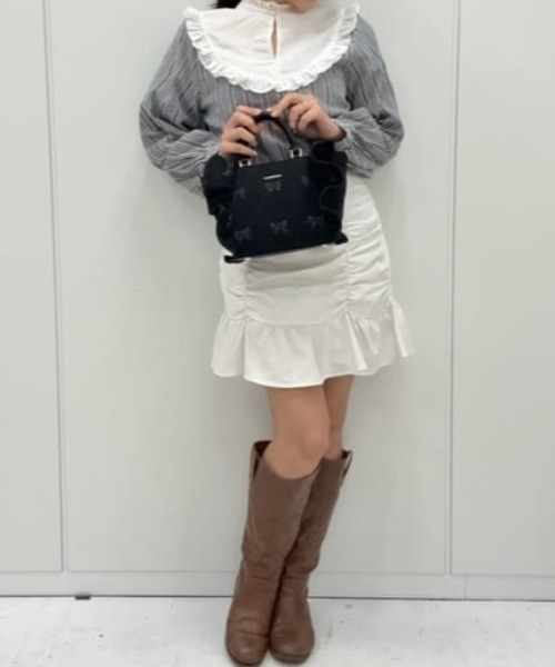 SAMANTHAVEGA(サマンサベガ)の「リボンフリルハンドバッグ(ハンドバッグ・レディース・ホワイト/ブラック・FREE)」の19枚目の写真