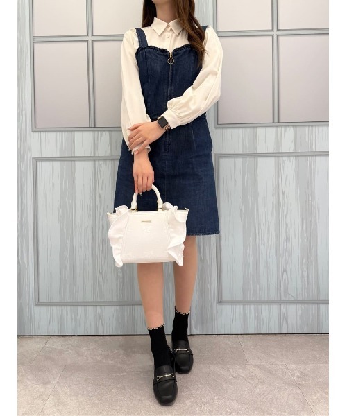 SAMANTHAVEGA(サマンサベガ)の「リボンフリルハンドバッグ(ハンドバッグ・レディース・ホワイト/ブラック・FREE)」の22枚目の写真