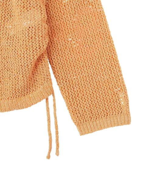 Green Parks(グリーンパークス)の「サイドシャーリング透かし編みニットプルオーバー(ニット/セーター・レディース・オレンジ/アイボリー/グレー・FREE)」の17枚目の写真