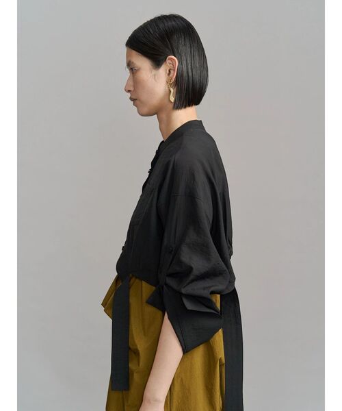 UN3D.（アンスリード）の「ROUND PARTS SHEER SHORT SH / ラウンドパーツシアーショートシャツ（シャツ/ブラウス・レディース・ブラック/ホワイト・FREE）」の8枚目の写真