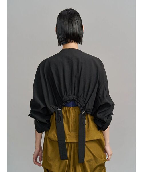 UN3D.（アンスリード）の「ROUND PARTS SHEER SHORT SH / ラウンドパーツシアーショートシャツ（シャツ/ブラウス・レディース・ブラック/ホワイト・FREE）」の7枚目の写真