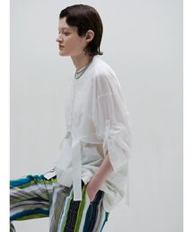 UN3D. | ROUND PARTS SHEER SHORT SH / ラウンドパーツシアーショートシャツ(シャツ/ブラウス)