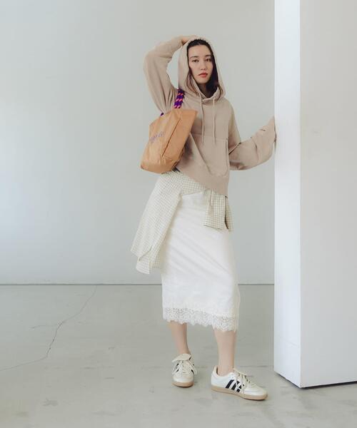 URBAN RESEARCH（アーバンリサーチ）の「レースシアースカート（スカート・レディース・オフホワイト/ブラック・FREE）」の7枚目の写真