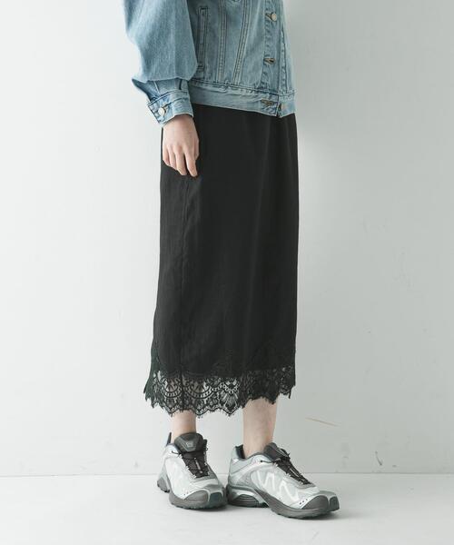 URBAN RESEARCH（アーバンリサーチ）の「レースシアースカート（スカート・レディース・オフホワイト/ブラック・FREE）」の12枚目の写真