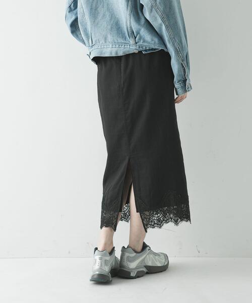 URBAN RESEARCH（アーバンリサーチ）の「レースシアースカート（スカート・レディース・オフホワイト/ブラック・FREE）」の13枚目の写真