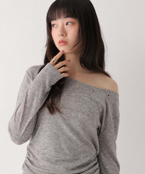 Heather(ヘザー)の「ハトメオフショルカットソー 660222(Tシャツ/カットソー・レディース・ブラック/グレー/オフホワイト・FREE)」の21枚目の写真