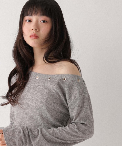 Heather(ヘザー)の「ハトメオフショルカットソー 660222(Tシャツ/カットソー・レディース・ブラック/グレー/オフホワイト・FREE)」の22枚目の写真