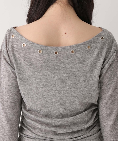 Heather(ヘザー)の「ハトメオフショルカットソー 660222(Tシャツ/カットソー・レディース・ブラック/グレー/オフホワイト・FREE)」の18枚目の写真