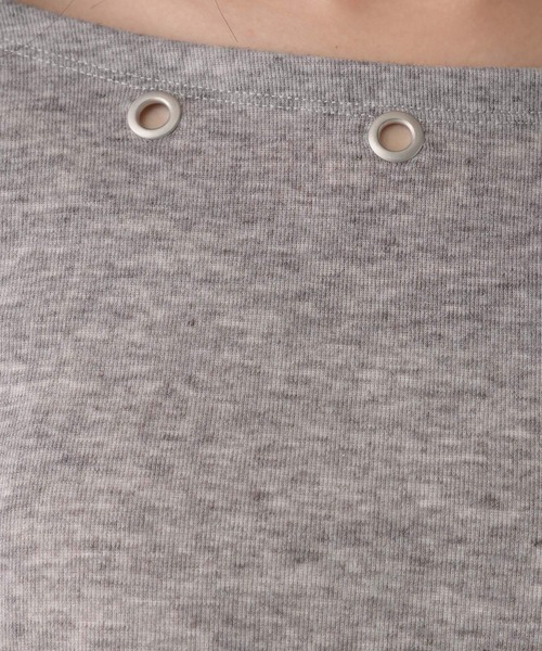 Heather(ヘザー)の「ハトメオフショルカットソー 660222(Tシャツ/カットソー・レディース・ブラック/グレー/オフホワイト・FREE)」の19枚目の写真