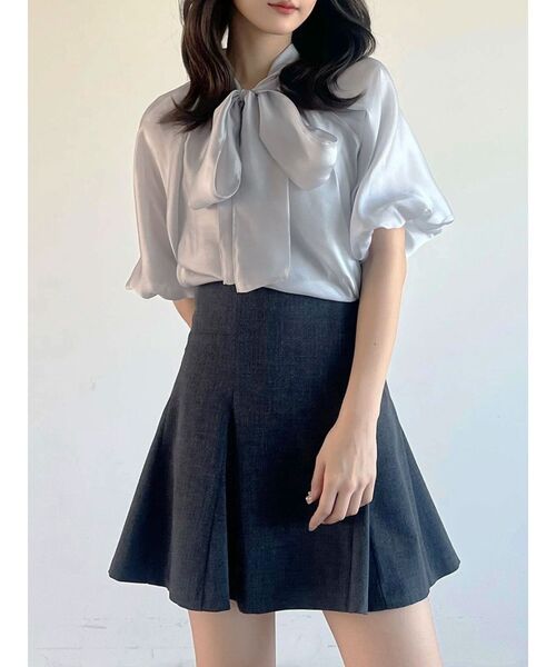 MERCURYDUO（マーキュリーデュオ）の「2WAYシアーリボンブラウス（シャツ/ブラウス・レディース・ピンク/オフホワイト/ライトブルー・FREE）」の3枚目の写真