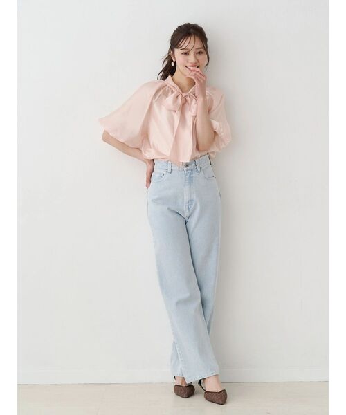 MERCURYDUO（マーキュリーデュオ）の「2WAYシアーリボンブラウス（シャツ/ブラウス・レディース・ピンク/オフホワイト/ライトブルー・FREE）」の21枚目の写真