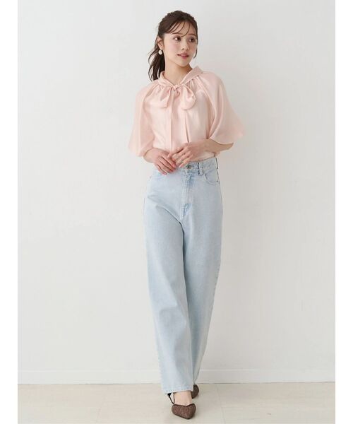 MERCURYDUO（マーキュリーデュオ）の「2WAYシアーリボンブラウス（シャツ/ブラウス・レディース・ピンク/オフホワイト/ライトブルー・FREE）」の22枚目の写真