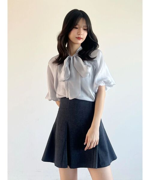 MERCURYDUO（マーキュリーデュオ）の「2WAYシアーリボンブラウス（シャツ/ブラウス・レディース・ピンク/オフホワイト/ライトブルー・FREE）」の13枚目の写真