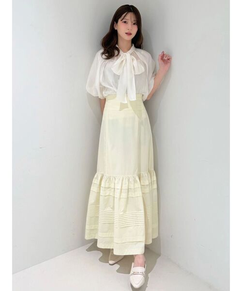 MERCURYDUO（マーキュリーデュオ）の「2WAYシアーリボンブラウス（シャツ/ブラウス・レディース・ピンク/オフホワイト/ライトブルー・FREE）」の19枚目の写真