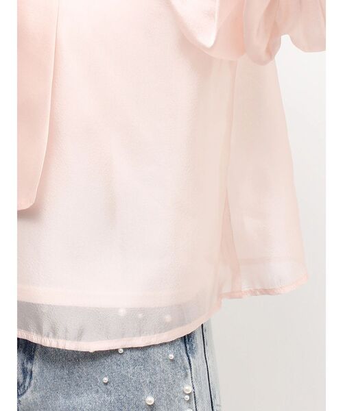 MERCURYDUO（マーキュリーデュオ）の「2WAYシアーリボンブラウス（シャツ/ブラウス・レディース・ピンク/オフホワイト/ライトブルー・FREE）」の9枚目の写真