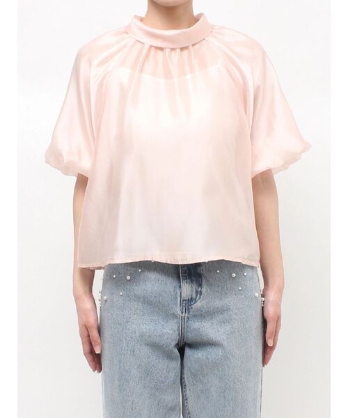 MERCURYDUO（マーキュリーデュオ）の「2WAYシアーリボンブラウス（シャツ/ブラウス・レディース・ピンク/オフホワイト/ライトブルー・FREE）」の11枚目の写真