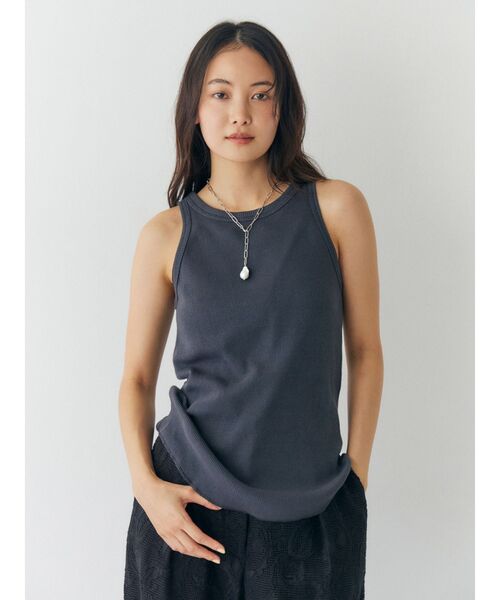Ungrid（アングリッド）の「アメスリテレコタンクトップ（タンクトップ・レディース・レッド/ブルー/チャコールグレー/オフホワイト・FREE）」の3枚目の写真