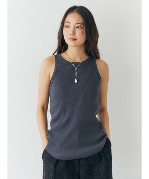 Ungrid（アングリッド）の「アメスリテレコタンクトップ（タンクトップ・レディース・レッド/ブルー/チャコールグレー/オフホワイト・FREE）」の9枚目の写真