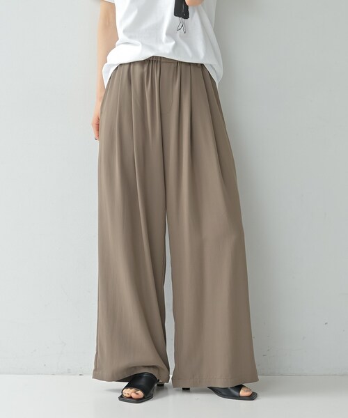 GALLEST(ギャレスト)の「イージータックスラックス【再入荷/ウォッシャブル】(その他パンツ・レディース・ベージュ/ブラック/ブラウン系/ブラウン系6・36/38/40)」の3枚目の写真
