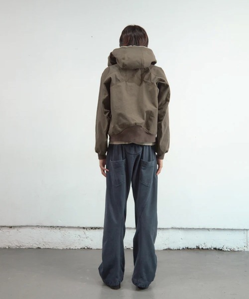 conz テーラードジャケット 変形ジップ　nvrfrgt FULL ZIP UP HOODED JACKET（テーラードジャケット）｜NVRFRGT