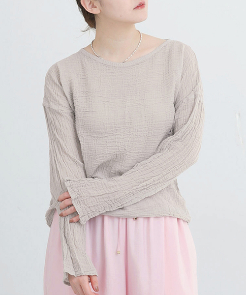 IENA(イエナ)の「LES ATELIERS FRANCAIS DE CONFECTION T Manches Longues PE26TSMLGDC(シャツ/ブラウス・レディース・グレー/ブラック/ホワイト・FREE)」の22枚目の写真